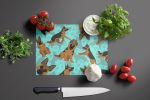 German Shepherd Glass Cutting Board Decorative Tempered Glass Kitchen Cutting and Serving Board Large Size Chopping Board