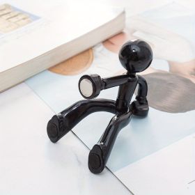 1pc Wall Climbing Small Man Key Suction Cartoon Strong Magnetic Key Hanging Creative Home Anti-lost Device (Color: black)