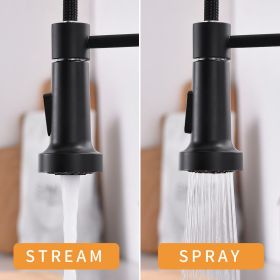 Touchless Kitchen Faucet,Hands Free Automatic Smart Kitchen Faucet Black Smart Kitchen Faucet (Color: as Pic)